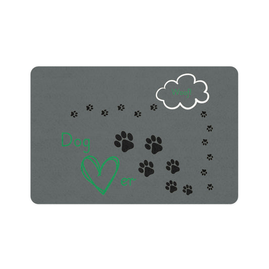 Cat Lover - Pet Food Mat (12x18) - Gray