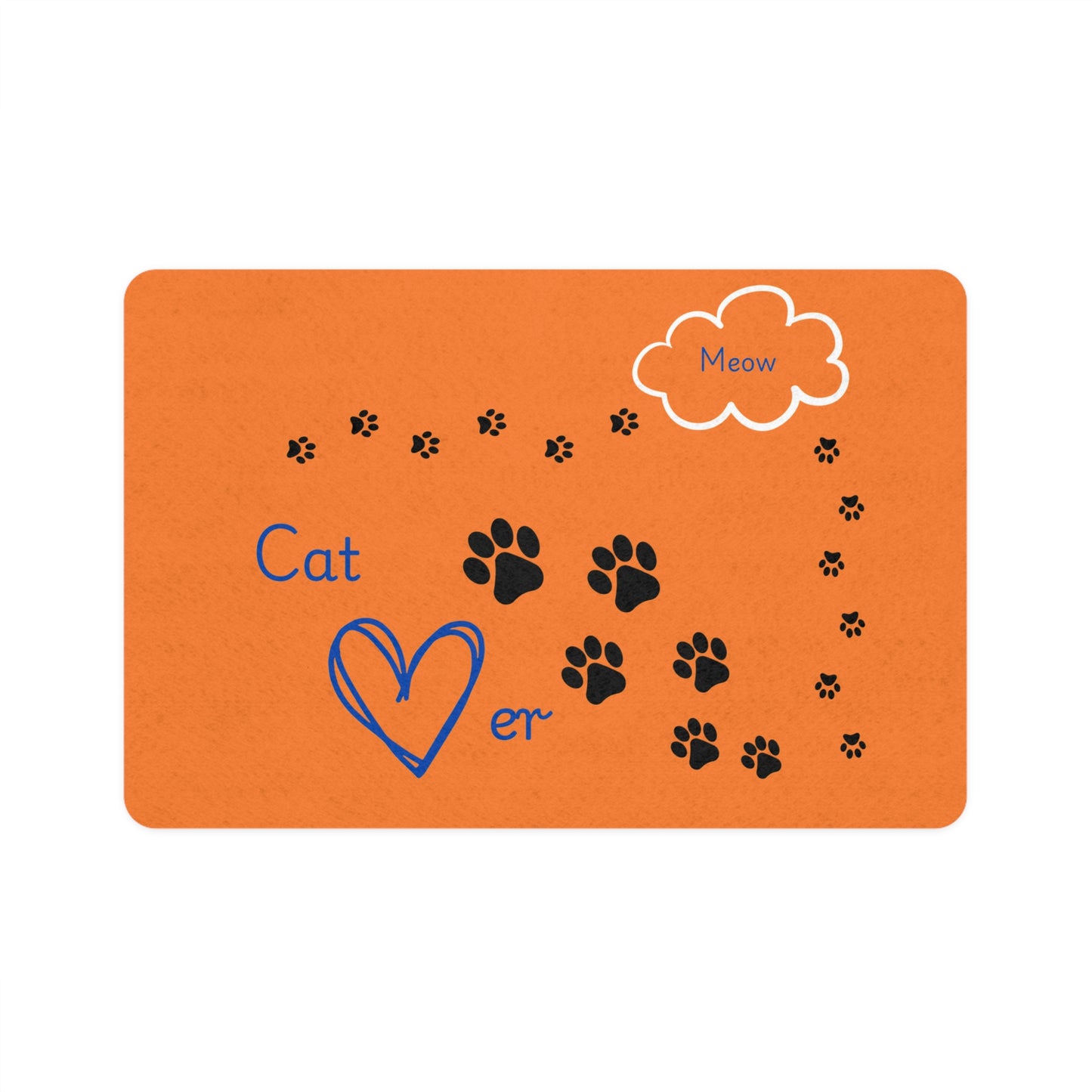 Cat Lover - Pet Food Mat (12x18) - Orange