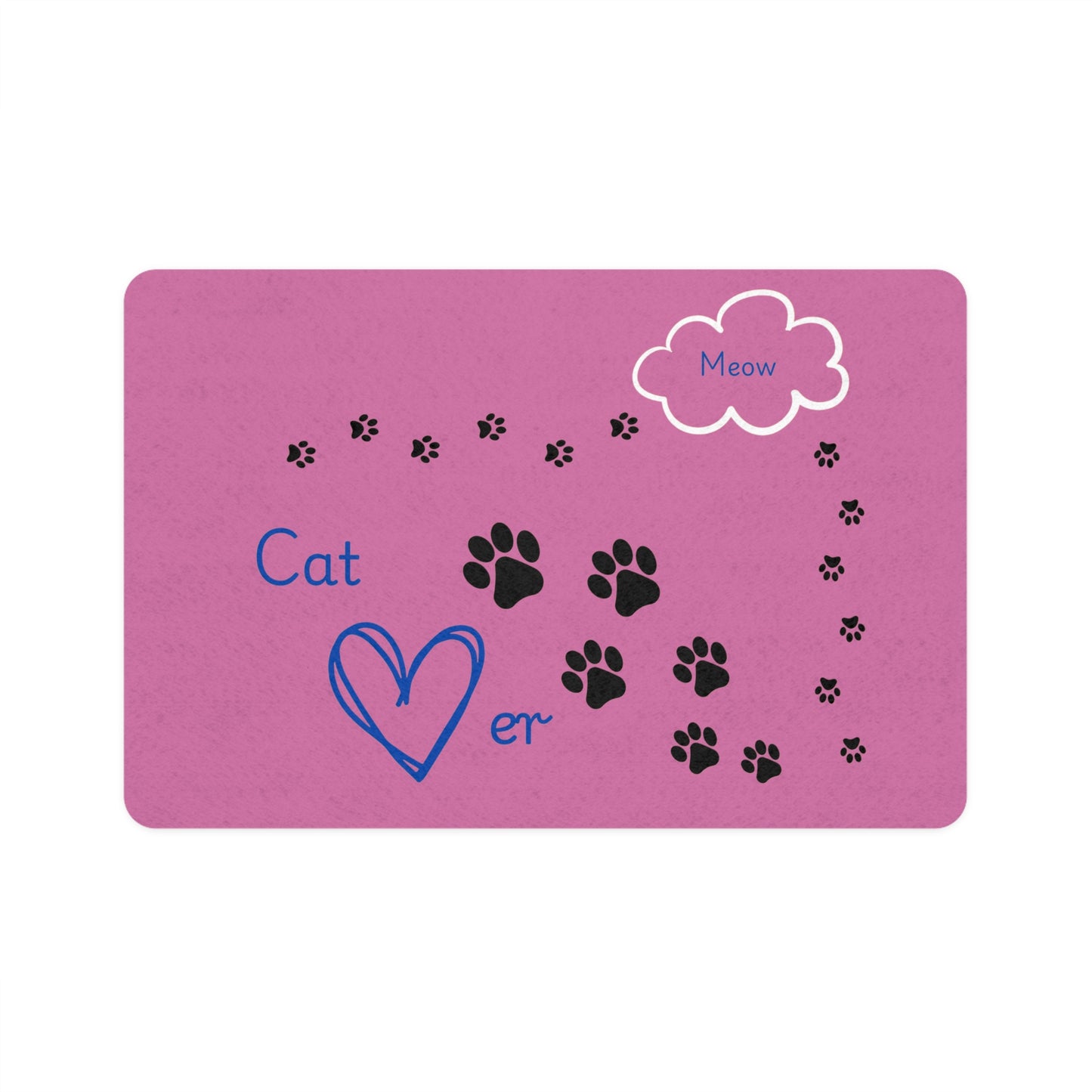 Cat Lover - Pet Food Mat (12x18) - Pink